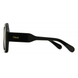 Chloé - Gayia Sunglasses in Acetate - Black Gradient Burgundy - Chloé Eyewear