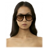 Chloé - Gayia Sunglasses in Acetate - Dark Havana Gradient Brown - Chloé Eyewear