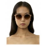 Chloé - Occhiali da Sole Xena in Acetato - Nude Latte Marrone Caldo Sfumato - Chloé Eyewear