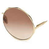 Chloé - Honore Sunglasses in Metal - Classic Gold Gradient Rust - Chloé Eyewear