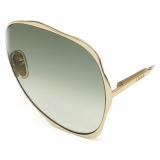 Chloé - Honore Sunglasses in Metal - Classic Gold Gradient Green - Chloé Eyewear