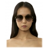 Chloé - Faith Sunglasses in Metal - Classic Gold Gradient Grey - Chloé Eyewear