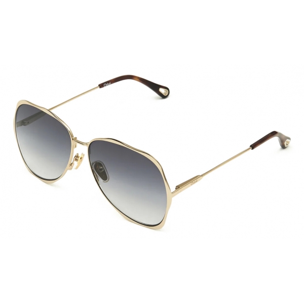 Chloé - Honore Sunglasses in Metal - Classic Gold Gradient Grey - Chloé ...