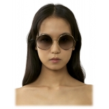 Chloé - Honore Sunglasses in Metal - Classic Gold Gradient Grey - Chloé Eyewear