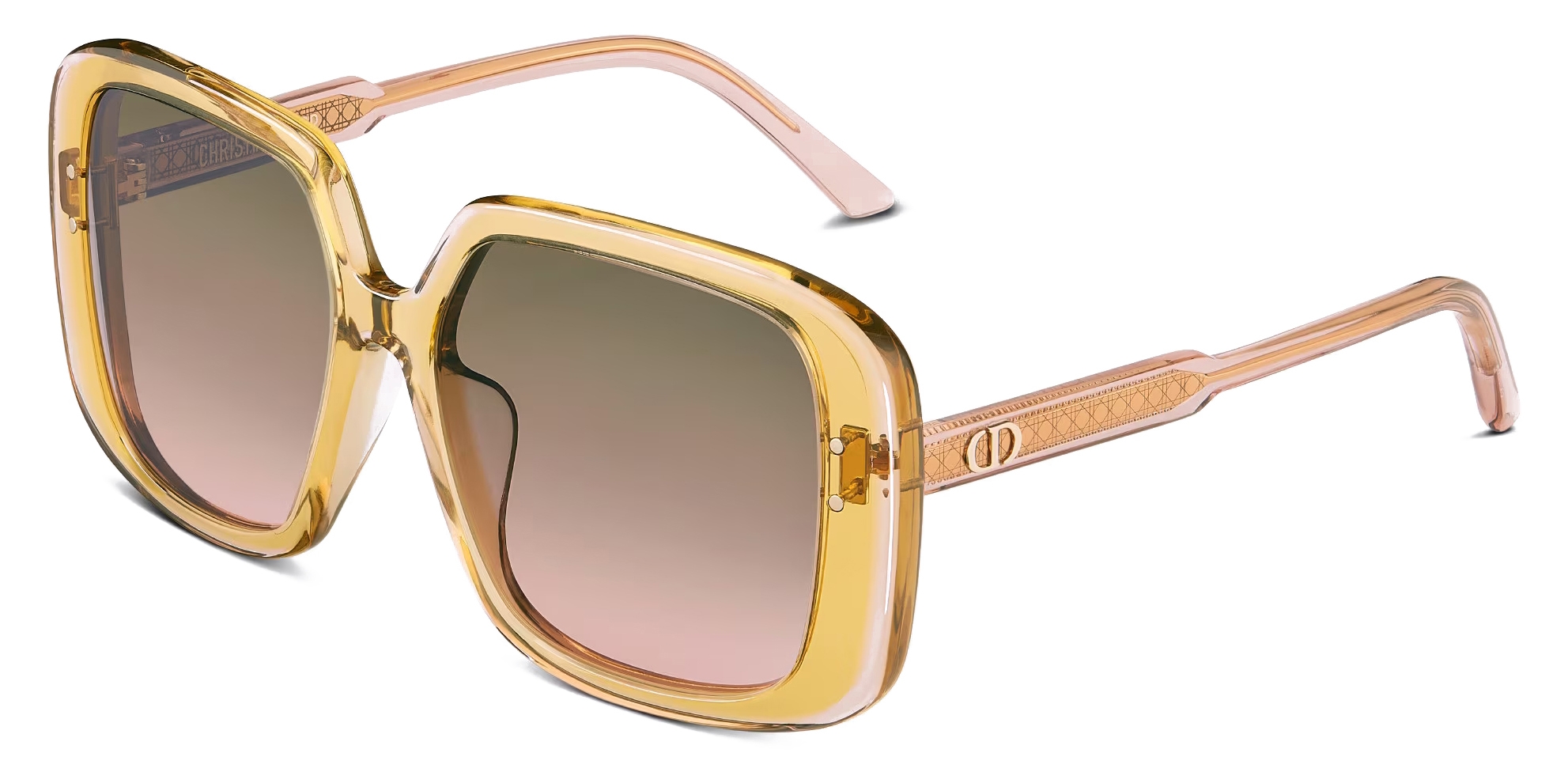 DiorSignature S10F Transparent Blue Square Sunglasses