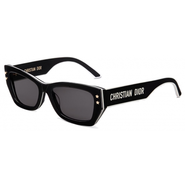 Black DiorMidnight S2F hexagon acetate sunglasses | DIOR | MATCHES UK