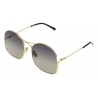 Chloé - Elys Sunglasses in Metal - Classic Gold Gradient Grey - Chloé Eyewear