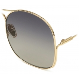 Chloé - Occhiali da Sole Elys in Metallo - Oro Classico Grigio Sfumato - Chloé Eyewear