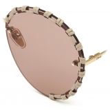 Chloé - Idora Sunglasses in Metal - Classic Gold Nude - Chloé Eyewear