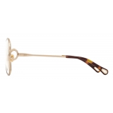 Chloé - Austine Eyeglasses in Metal - Gold Havana - Chloé Eyewear