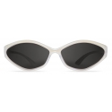 Balenciaga - Occhiali da Sole 90s Oval - Cristallo - Occhiali da Sole - Balenciaga Eyewear