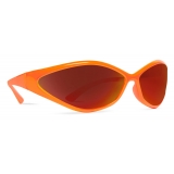 Balenciaga - 90s Oval Sunglasses - Fluo Orange - Sunglasses - Balenciaga Eyewear