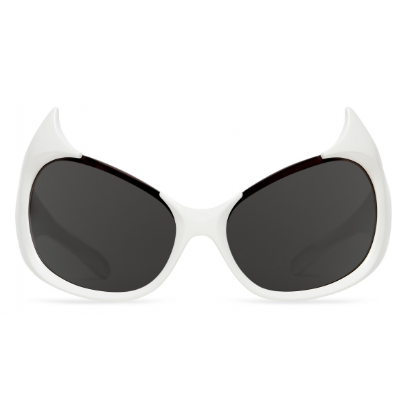 Balenciaga - Gotham Cat Sunglasses - White - Sunglasses - Balenciaga Eyewear