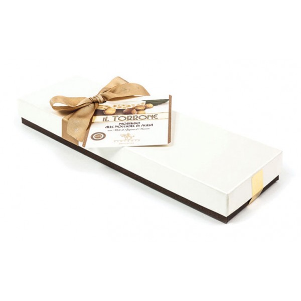 Vincente Delicacies - Soft Nougat Bar with Sicilian Hazelnuts - Ribbon Box