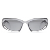 Balenciaga - Swift Oval Sunglasses - Silver - Sunglasses - Balenciaga Eyewear