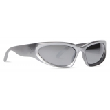 Balenciaga - Swift Oval Sunglasses - Silver - Sunglasses - Balenciaga Eyewear