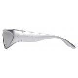 Balenciaga - Swift Oval Sunglasses - Silver - Sunglasses - Balenciaga Eyewear
