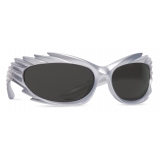Balenciaga - Spike Rectangle Sunglasses - Silver - Sunglasses - Balenciaga Eyewear