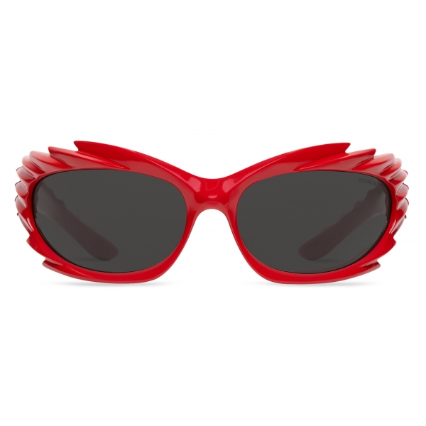 Balenciaga - Spike Rectangle Sunglasses - Red - Sunglasses - Balenciaga Eyewear