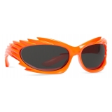 Balenciaga - Occhiali da Sole Spike Rectangle - Arancione Fluo - Occhiali da Sole - Balenciaga Eyewear