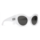 Balenciaga - Hourglass Round Sunglasses - White - Sunglasses - Balenciaga Eyewear