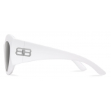 Balenciaga - Hourglass Round Sunglasses - White - Sunglasses - Balenciaga Eyewear