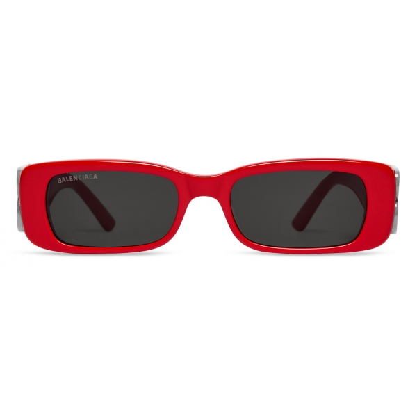 Balenciaga - Women's Dynasty Rectangle Sunglasses - Red - Sunglasses - Balenciaga Eyewear