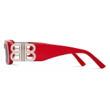 Balenciaga - Women's Dynasty Rectangle Sunglasses - Red - Sunglasses - Balenciaga Eyewear