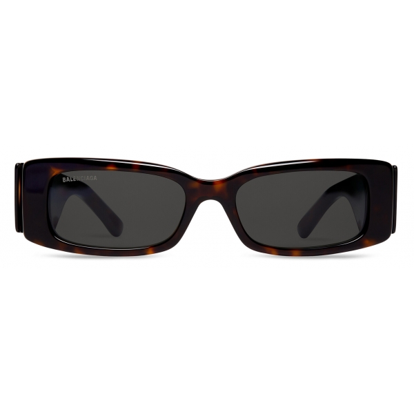 Balenciaga - Women's Max Rectangle Sunglasses - Havana - Sunglasses - Balenciaga Eyewear