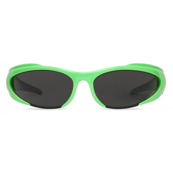 Balenciaga - Reverse Xpander Rectangle Sunglasses - Fluo Green - Sunglasses - Balenciaga Eyewear