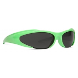 Balenciaga - Occhiali da Sole Reverse Xpander Rectangle - Verde Fluo - Occhiali da Sole - Balenciaga Eyewear
