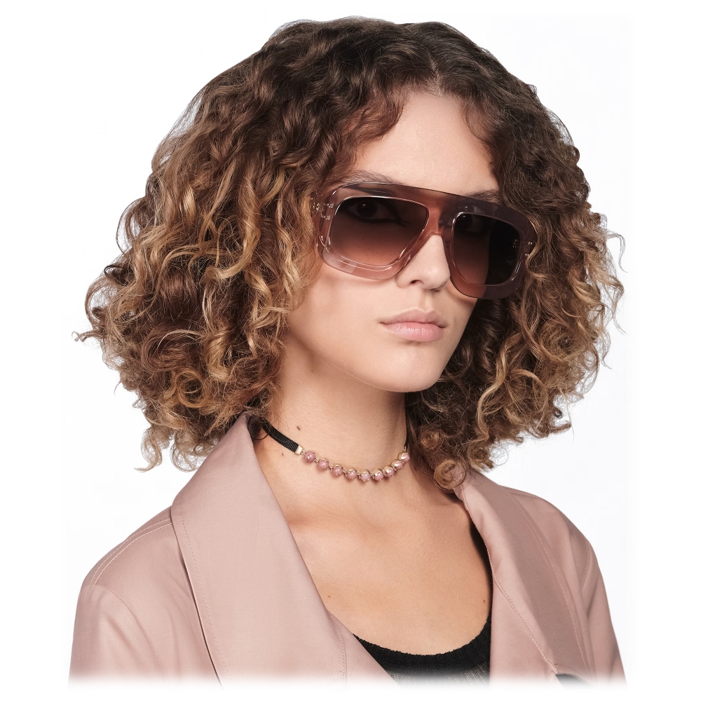 DiorSignature S10F Transparent Blue Square Sunglasses