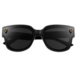 Cartier - Square - Black Gray with Gold Flash - Panthère de Cartier Collection - Sunglasses - Cartier Eyewear