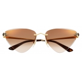 Cartier - Cat-Eye - Gold Brown - Panthère de Cartier Collection - Sunglasses - Cartier Eyewear