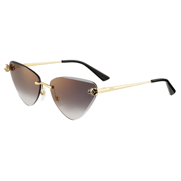 Cartier - Cat-Eye - Gold Grey - Panthère de Cartier Collection - Sunglasses - Cartier Eyewear