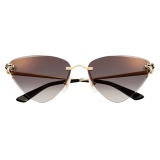 Cartier - Cat-Eye - Gold Grey - Panthère de Cartier Collection - Sunglasses - Cartier Eyewear