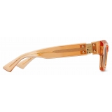 Bottega Veneta - Hinge Acetate Square Sunglasses - Orange Brown - Sunglasses - Bottega Veneta Eyewear