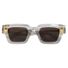 Bottega Veneta - Occhiali da Sole Hinge Quadrati in Acetato - Cristallo Grigio - Occhiali da Sole - Bottega Veneta Eyewear