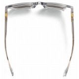 Bottega Veneta - Hinge Acetate Square Sunglasses - Crystal Grey - Sunglasses - Bottega Veneta Eyewear