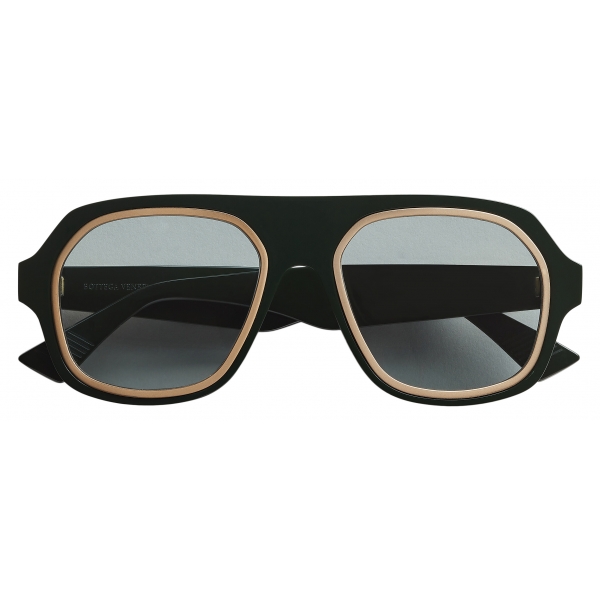 Bottega Veneta - Rim Aviator Sunglasses - Green - Sunglasses - Bottega Veneta Eyewear