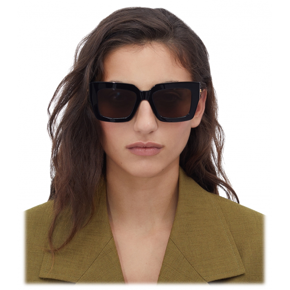 Bottega Veneta - Classic Square Sunglasses - Black Grey - Sunglasses ...