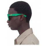 Bottega Veneta - Occhiali da Sole Quadrati Classico - Verde - Occhiali da Sole - Bottega Veneta Eyewear