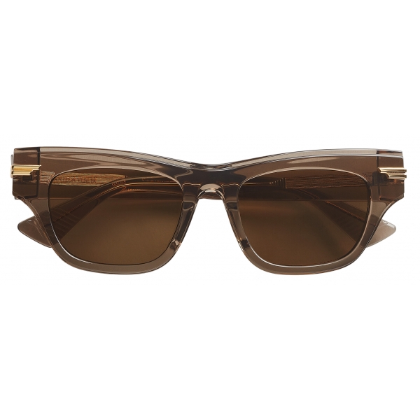 Bottega Veneta - Mitre Square Sunglasses - Brown - Sunglasses - Bottega Veneta Eyewear
