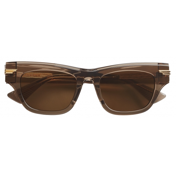 Bottega Veneta - Mitre Square Sunglasses - Brown - Sunglasses - Bottega ...