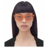 Bottega Veneta - Occhiali da Sole Mitre Quadrati - Arancione Marrone - Occhiali da Sole - Bottega Veneta Eyewear