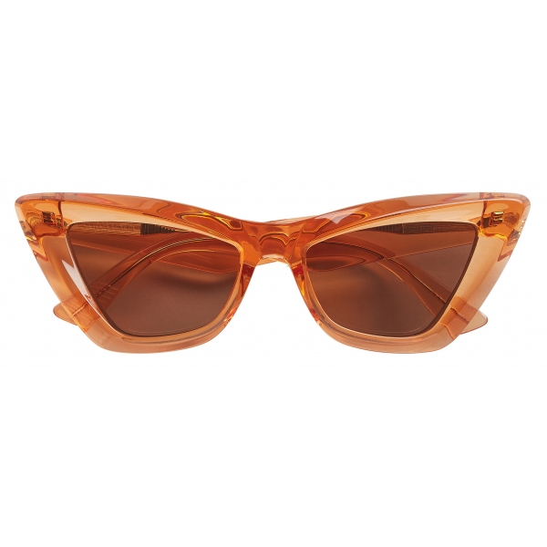 Bottega Veneta - Angle Cat-Eye Sunglasses - Orange Brown - Sunglasses - Bottega Veneta Eyewear