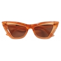 Bottega Veneta - Angle Cat-Eye Sunglasses - Orange Brown - Sunglasses - Bottega Veneta Eyewear
