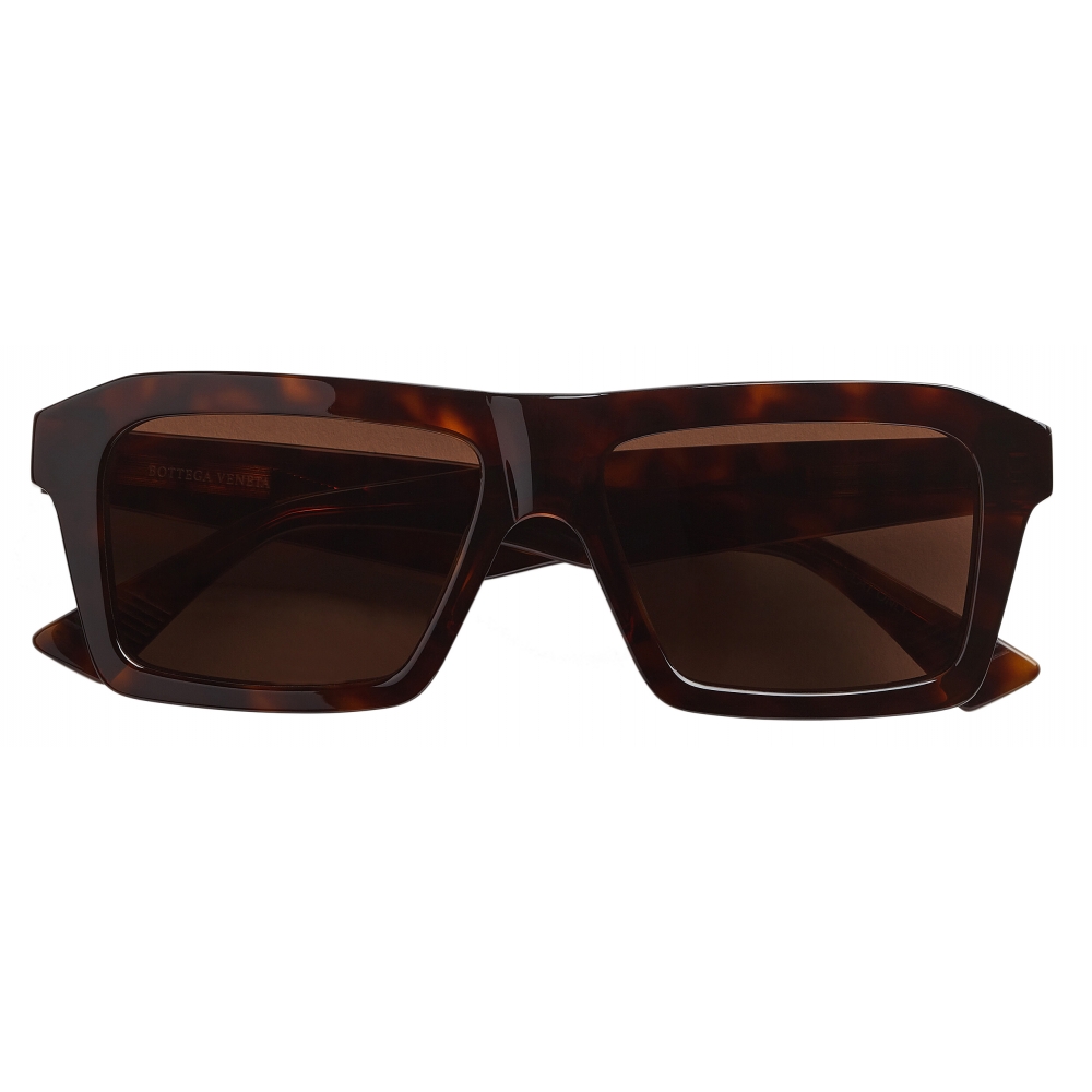 Bottega Veneta® Men's Classic Square Sunglasses in Havana / Brown