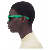 Bottega Veneta - Occhiali da Sole Quadrati Classico - Verde - Occhiali da Sole - Bottega Veneta Eyewear