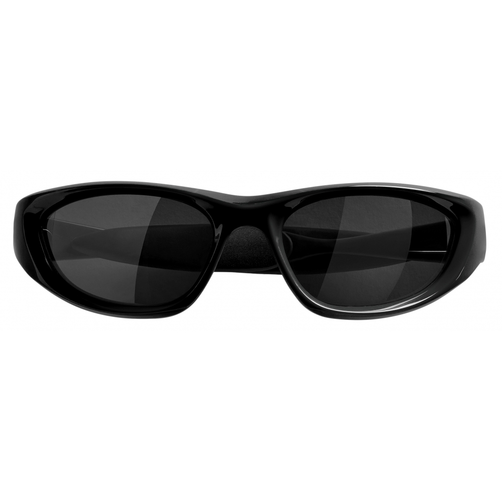 Bottega Veneta Black Cone Wraparound Sunglasses for Men